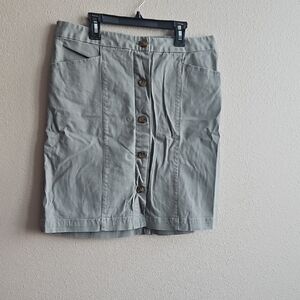 Duluth Trading Co. Button-Front Skirt
